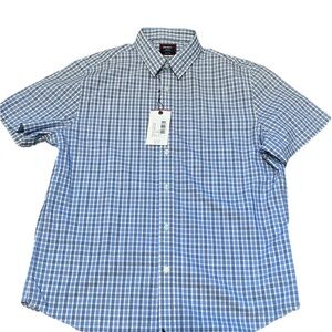 UNTUCKit Blue and White Plaid Casual Shirt Dante